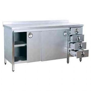 PASLANMAZ ÇEKMECELİ ÇALIŞMA MASASI