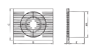 Teknik Çizim - PANJURLU BANYO-WC FANLARI