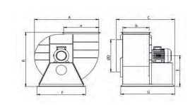 Teknik Çizim - ENDÜSTRİYEL ALÇAK BASINÇ SALYANGOZ FAN